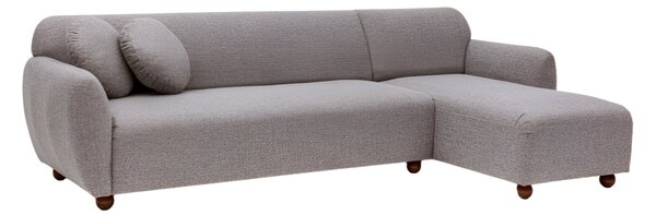 Hanah Home Rohová sedací souprava Eddy 273 cm světle šedá pravá