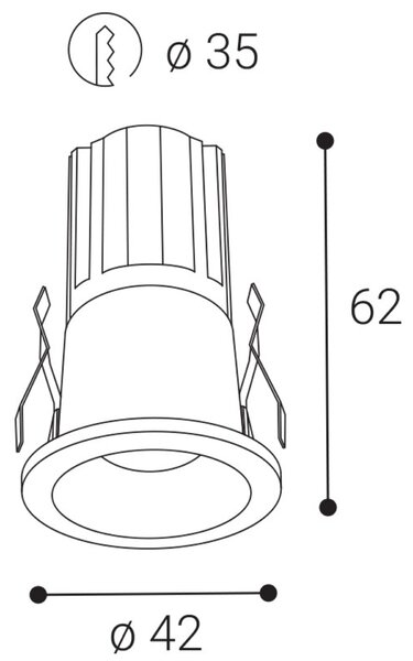 LED2 2050321 Zápustné svítidlo SPOT MINI B, W 7W 2700K bílá