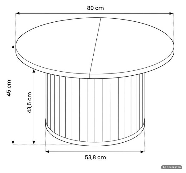 Konferenční stolek NUBO 80 cm černý