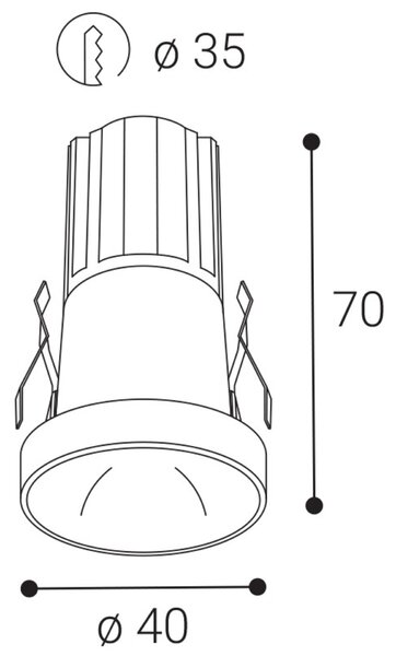LED2 2050221 Zápustné svítidlo SPOT MINI A, W 7W 2700K bílá