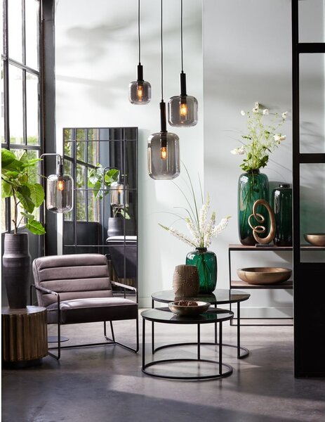 Černá stojací lampa (výška 155 cm) Lekar – Light & Living