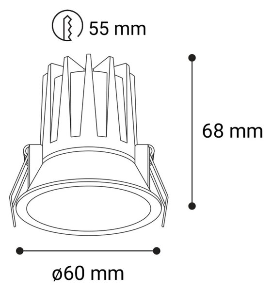 LED2 2561071 Zápustné svítidlo NINO S, W 5W 2700K/3000K/4000K UGR bílá