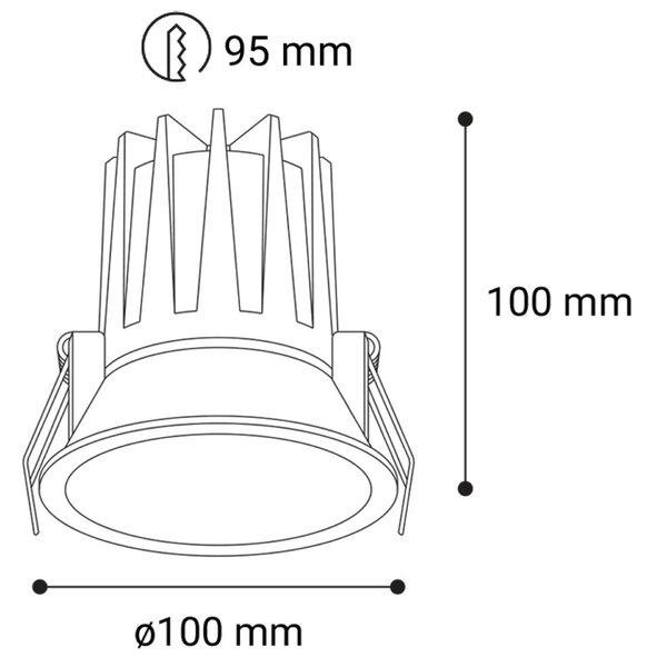 LED2 2561271 Zápustné svítidlo NINO L, W 15W 2700K/3000K/4000K UGR bílá