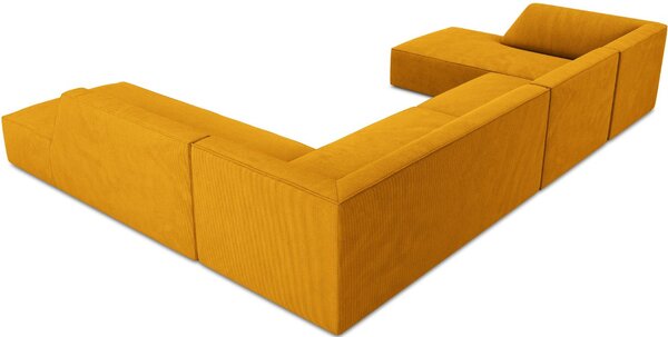 Micadoni Manšestrová rohová pohovka Ruby 366 cm, pravá