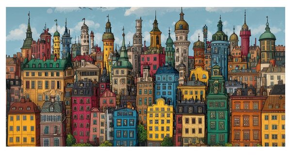 Obraz historická městská architektura