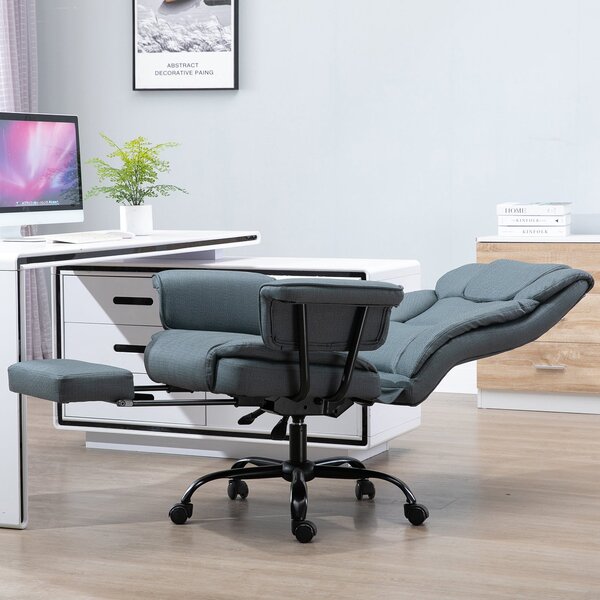 Vinsetto Kancelářská Židle Ergonomická Výkonná Židle 360° Otočná Počítačová Židle Výškově Nastavitelná S Opěrkou Hlava a Polstrovanými Opěrkami Rukou