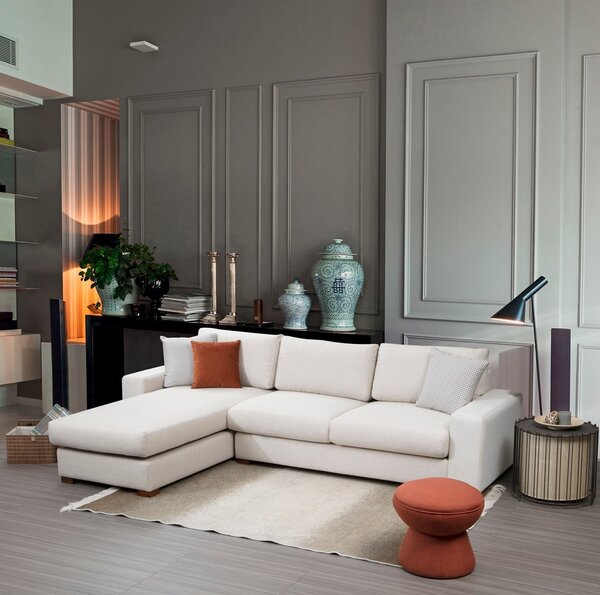 Hanah Home Rohová sedací souprava Loop 270 cm béžová levá