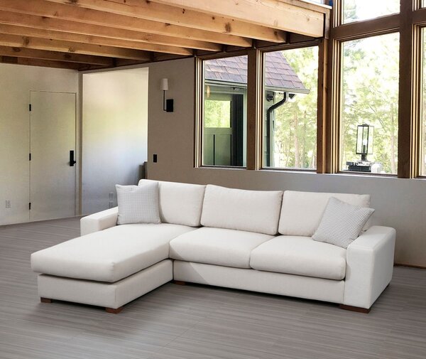 Hanah Home Rohová sedací souprava Loop 270 cm béžová levá