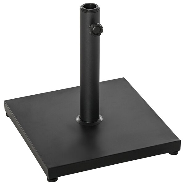 Podstavec na slunečník Outsunny 13 kg, čtvercový držák na slunečníky, hmotnost podstavce, stojan pro slunečníky s průměrem 35/38/48 mm, pro balkon, te