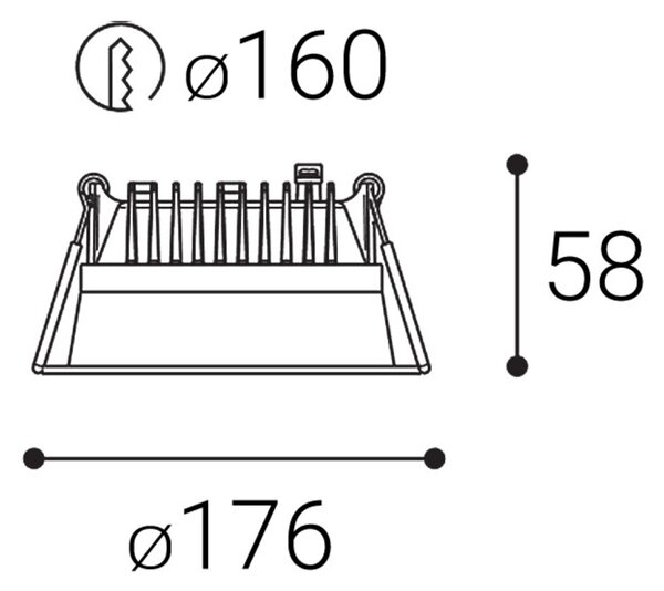 LED2 2550371 Zápustné svítidlo ZETA II M, W 11-23W 2700K/3000K/4000K UGR bílá