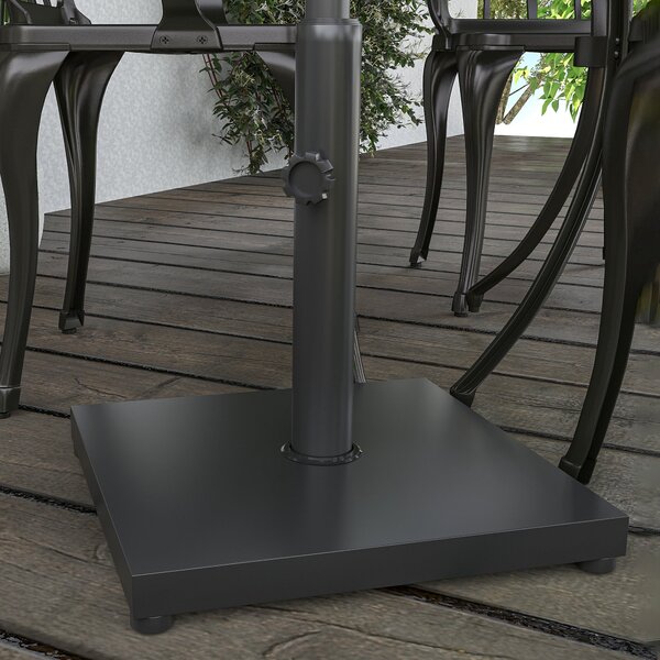 Podstavec na slunečník Outsunny 13 kg, čtvercový držák na slunečníky, hmotnost podstavce, stojan pro slunečníky s průměrem 35/38/48 mm, pro balkon, te