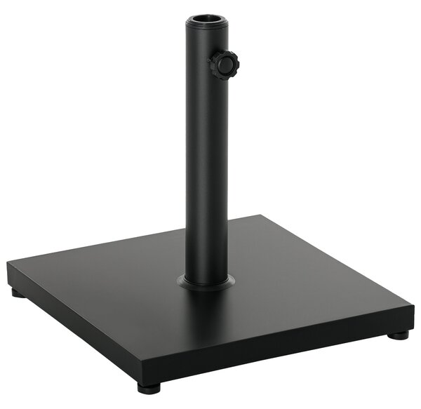 Podstavec na slunečník Outsunny 13 kg, čtvercový držák na slunečníky, hmotnost podstavce, stojan pro slunečníky s průměrem 35/38/48 mm, pro balkon, te