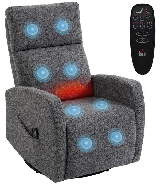 HOMCOM Relaxaní křeslo Otoné křeslo k televizi s vyhíváním a vibraní masáí