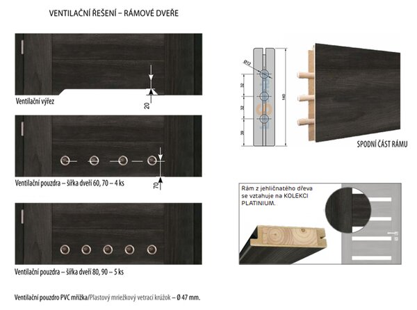 Interiérové dveře VOSTER PLATINIUM X 70