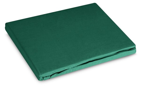 RENFORCÉ PROSTĚRADLO BASIC 100X200 CM TMAVĚZELENÉ
