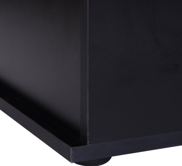 HOMCOM Dřevěný úložný box s víkem, nosnost max. 120 kg pro ložnici a obývací pokoj 100x40x40 cm Černý | Aosom