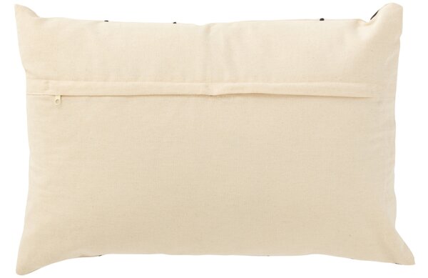 -25 % Dny MOMENTI– Bílý bavlněný polštář J-line Tova 68 x 40 cm