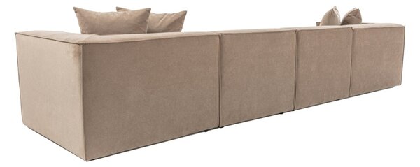 Hanah Home Rohová sedací souprava Sora 430 cm cappucino pravá