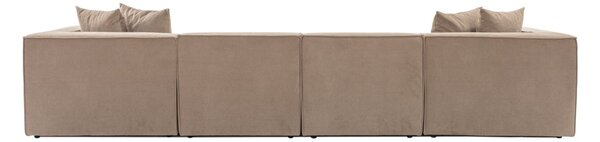 Hanah Home Rohová sedací souprava Sora 430 cm cappucino pravá