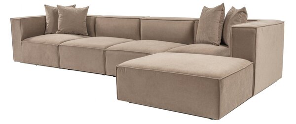 Hanah Home Rohová sedací souprava Sora 430 cm cappucino pravá