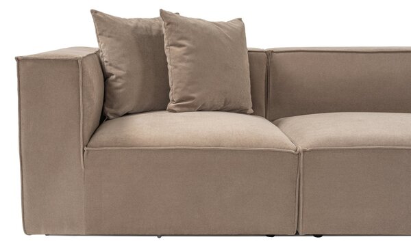 Hanah Home Rohová sedací souprava Sora 430 cm cappucino pravá