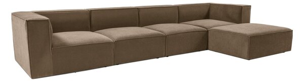 Hanah Home Rohová sedací souprava Sora 430 cm hnědá pravá
