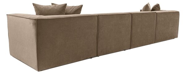 Hanah Home Rohová sedací souprava Sora 430 cm hnědá pravá