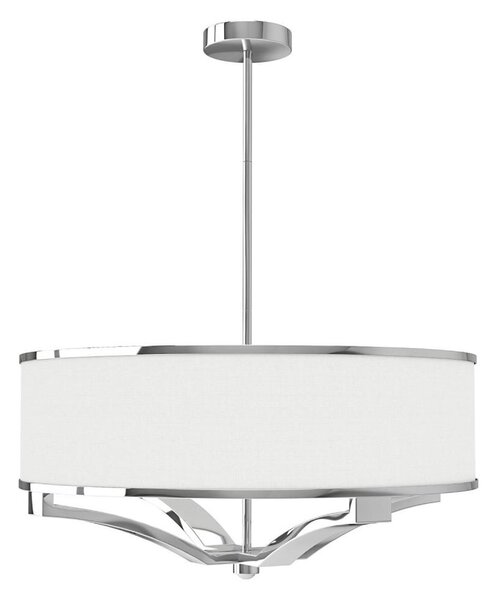Open Design OR84801 - Lustr na tyči GERDO 4xE27/12W/230V lesklý chrom/bílá