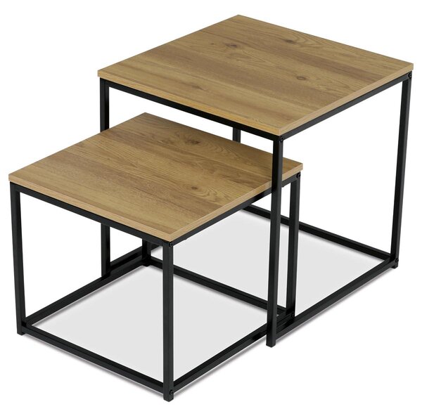 Set 2 příručních stolků Algarabias (dub divoký)