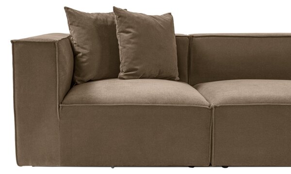 Hanah Home Rohová sedací souprava Sora 430 cm hnědá pravá