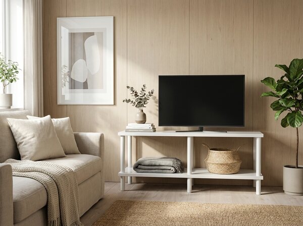 TV stolek SOLE 90 cm, bílá