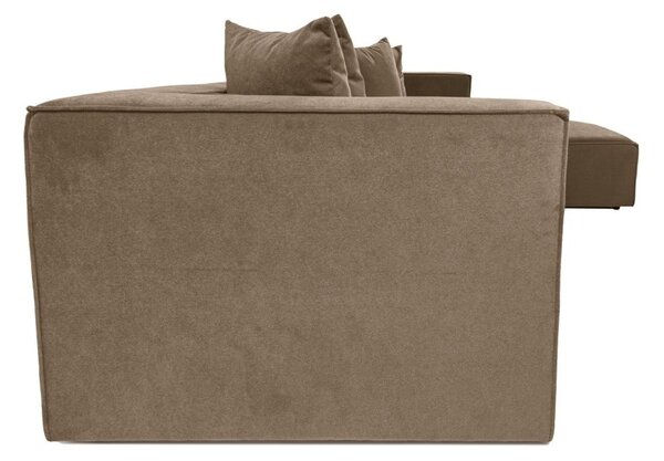 Hanah Home Rohová sedací souprava Sora 430 cm hnědá pravá