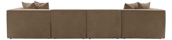 Hanah Home Rohová sedací souprava Sora 430 cm hnědá pravá