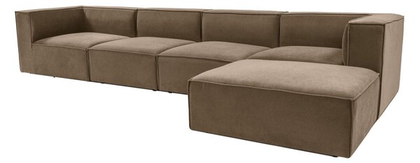 Hanah Home Rohová sedací souprava Sora 430 cm hnědá pravá