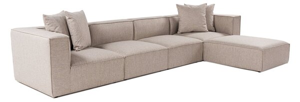 Hanah Home Rohová sedací souprava Sora 430 cm pískově béžová pravá