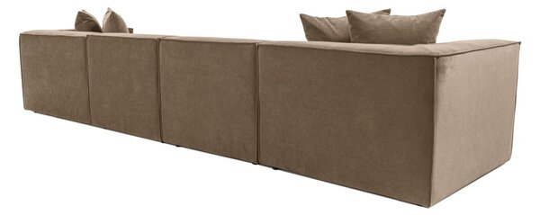 Hanah Home Rohová sedací souprava Sora 430 cm hnědá pravá