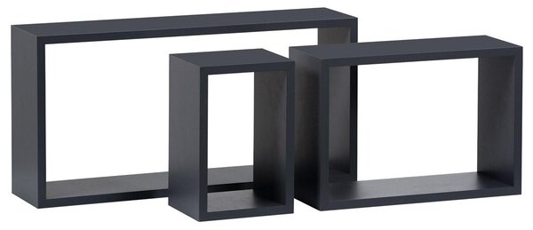 Set 3 nástěnných polic Pentiassa (šedá matná)