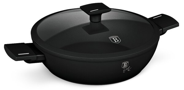 Pánev s titanovým povrchem a poklicí 30 cm Matte Black Collection