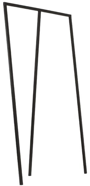 Nordic Design Černý kovový stojací věšák Yako 173 x 100 cm