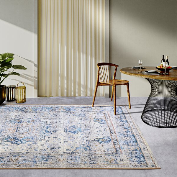 Villeroy & Boch, Kusový koberec Villeroy & Boch 106064 Cream, Blue – na ven i na doma, 120x180, modrá, chodba / předsíň
