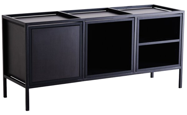 Nordic Design Černá nízká komoda Skipo 145 x 40 cm