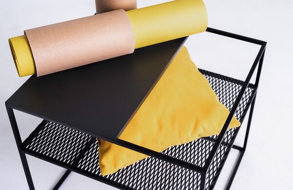 Nordic Design Černý kovový konferenční stolek Trixom 50 x 50 cm