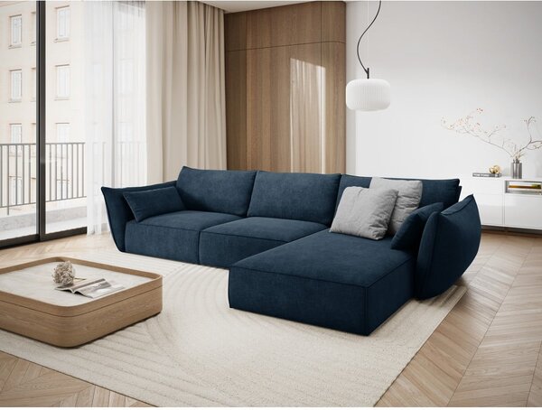 Tmavě modrá rohová pohovka (pravý roh) Vanda – Mazzini Sofas