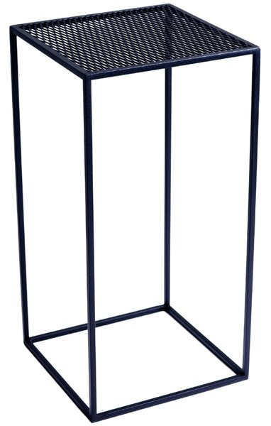 Nordic Design Černý kovový odkládací stolek Trixom 30 x 30 cm
