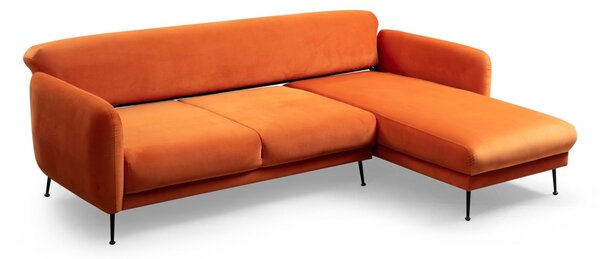 Hanah Home Rohová sedací souprava Sevilla 270 cm oranžová pravá
