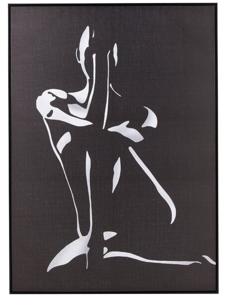 Černý obraz J-line Lorna 143 x 102 cm