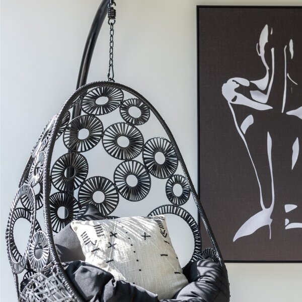 Černý obraz J-line Lorna 143 x 102 cm