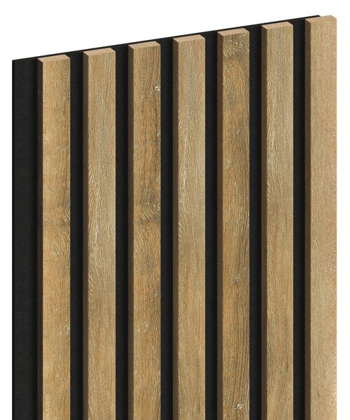 Mexen Lam-F, akustické stěnové lamely 275 × 31,5 cm, filc 6 mm, dub medový, S105-275317-2812-066