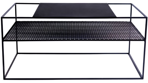 Nordic Design Černý kovový konferenční stolek Trixom 100 x 60 cm