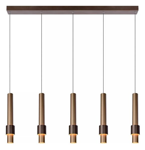 Lucide 24402/30/96 -LED Stmívatelný lustr na lanku MARGARY 5xLED/4,2W/230V mosaz